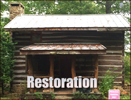 Historic Log Cabin Restoration  Lowell, North Carolina